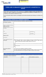 Document preview: Demande Pour La Reconnaissance DES Organismes Accrediteurs En Mediation Civile - Quebec, Canada (French)