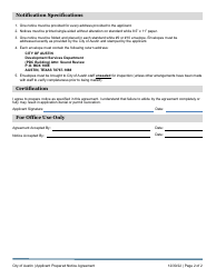 Applicant Prepared Notice Agreement - City of Austin, Texas, Page 2
