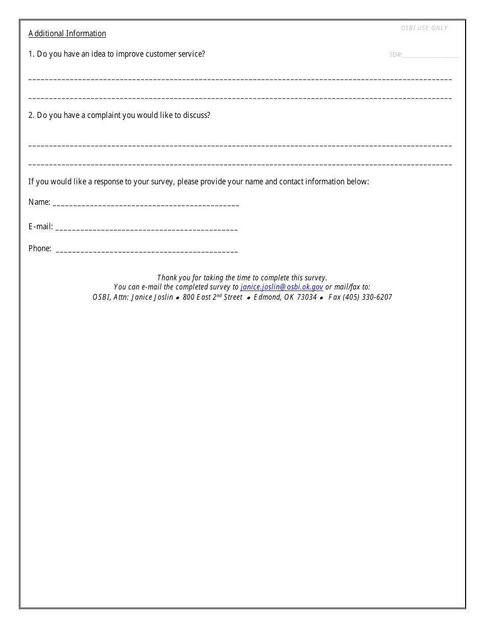 Forensic Laboratory Survey - Customer Service - Oklahoma, Page 4