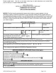 Document preview: Form OCFS-1002 Application for Service - New York