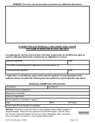 Form OCFS-1002 Application for Service - New York, Page 2