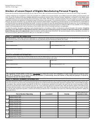 Document preview: Form 5467 Election of Lessee Report of Eligible Manufacturing Personal Property - Michigan