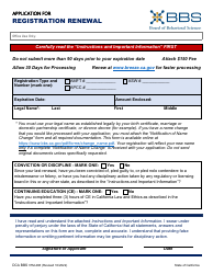 Form DCA BBS37M-408 Application for Registration Renewal - California, Page 3