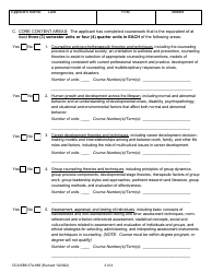 Form A (DCA BBS37A-666) Professional Clinical Counselor in-State Degree Program Certification - California, Page 2