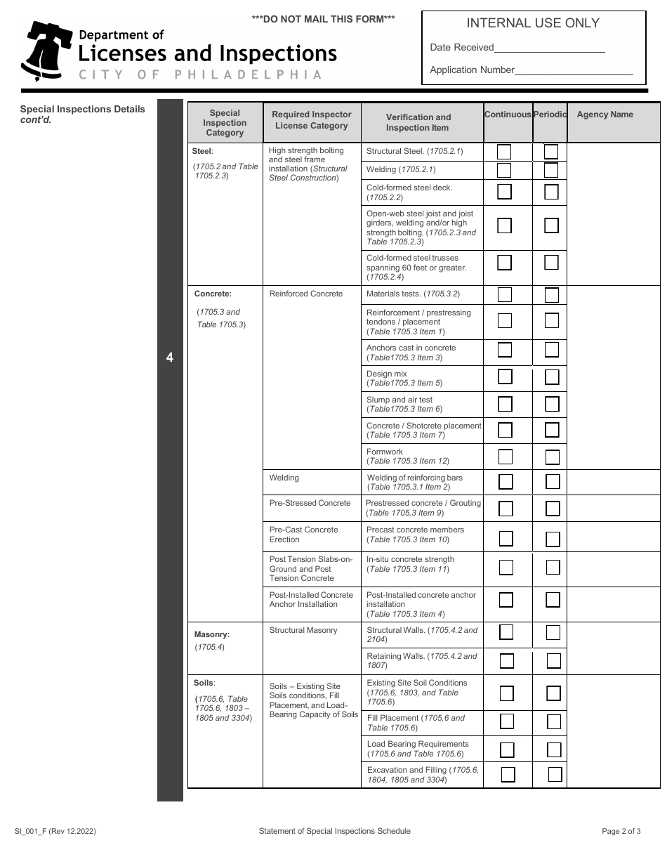 Form SI_001_F Download Fillable PDF or Fill Online Statement of Special