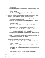 Form CBSP-30 Participant Enrollment Agreement - Jersey Assistance for Community Caregiving (Jacc) - New Jersey, Page 3