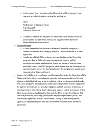 Form CBSP-30 Participant Enrollment Agreement - Jersey Assistance for Community Caregiving (Jacc) - New Jersey, Page 4
