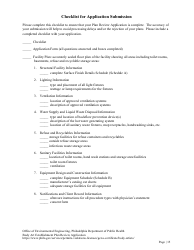 Plan Review Application Form for Body Art Establishments - City of Philadelphia, Pennsylvania, Page 15