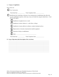 Plan Review Application Form for Body Art Establishments - City of Philadelphia, Pennsylvania, Page 18