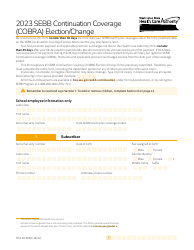 Form HCA20-0060 Sebb Continuation Coverage (Cobra) Election/Change - Washington