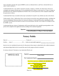 Arkansas Immunization College or University Exemption Application - Arkansas, Page 6