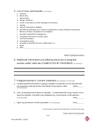 Form AS-4011 Abortion Disclosure and Consent Form for Unemancipated Minors and Women Under Legal Guardianship or Custodianship for Incompetency - Arkansas, Page 2