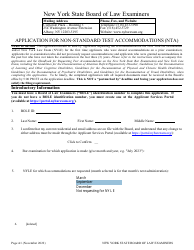 New York Application for Non-standard Test Accommodations (Nta) - Fill ...