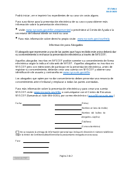 Formulario EF-FAM-1SP Aviso De Presentacioqn De Caso (Caso Por Acuerdo Mutuo) - New York (Spanish), Page 2