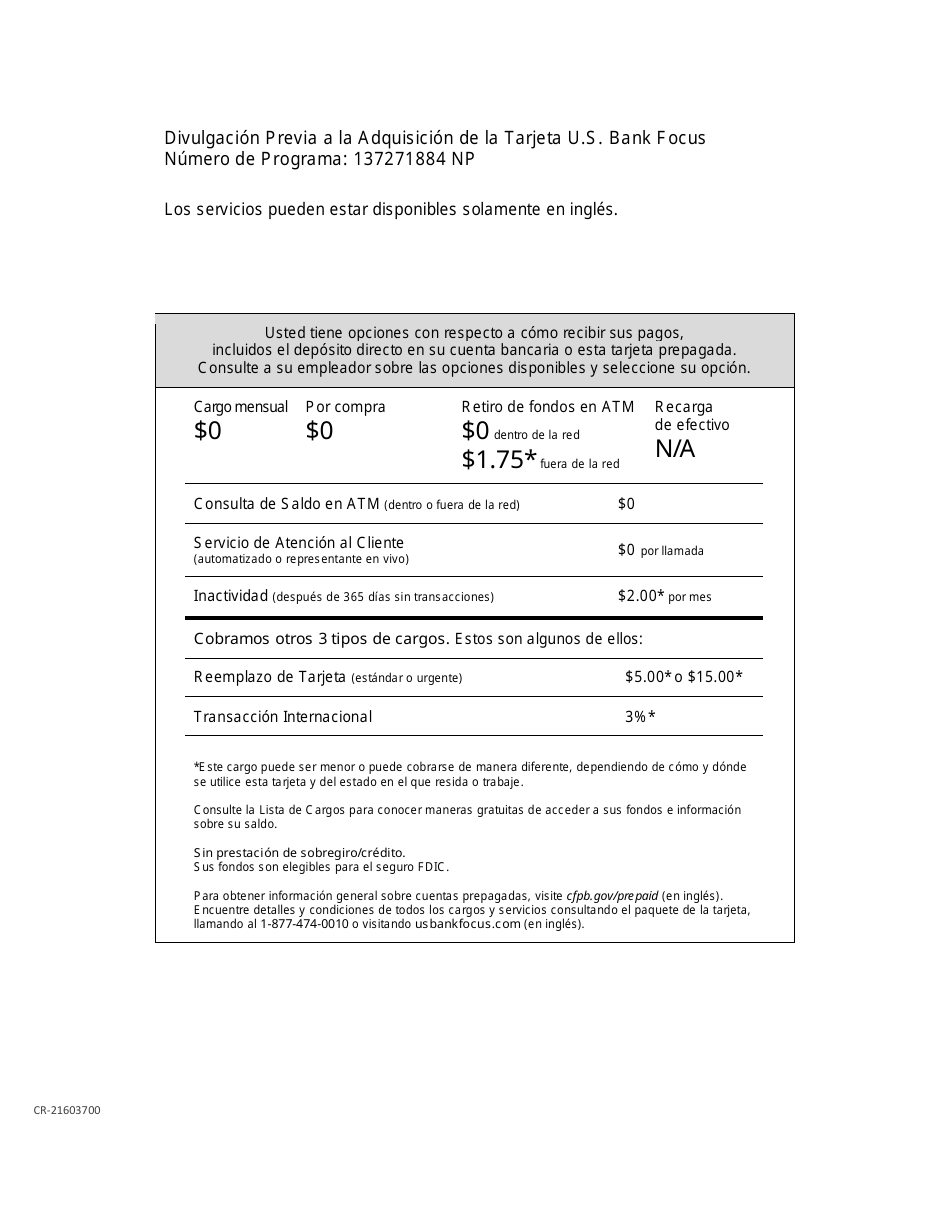 Form OSPS.99.19 Pay Card Authorization Form (Sign up or Cancel) - Oregon (English / Spanish), Page 5