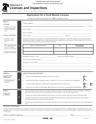 Document preview: Form L_030_F (AB) Application for a Curb Market License - City of Philadelphia, Pennsylvania