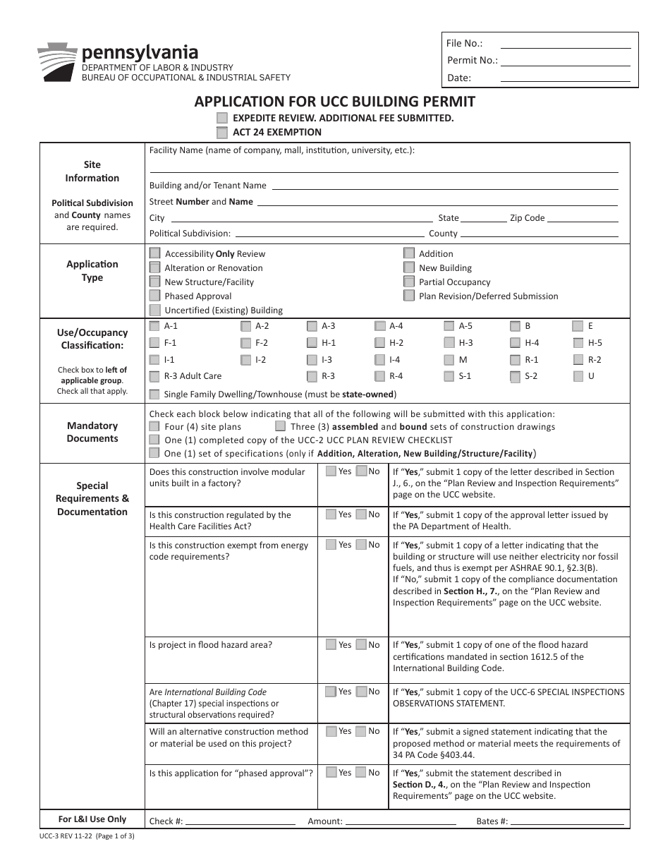 Form UCC-3 Download Fillable PDF Or Fill Online Application For Ucc ...