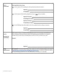 Form UCC-27 Request for Duplicate or Revised Occupancy Permit/Certificate - Pennsylvania, Page 2