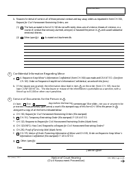 Form CH-109 Notice of Court Hearing (Civil Harassment Prevention) - California, Page 2