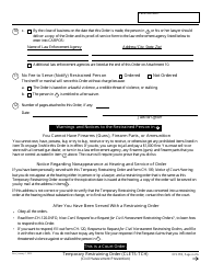 Form CH-110 Temporary Restraining Order (Clets-Tch)(Civil Harassment Prevention) - California, Page 4