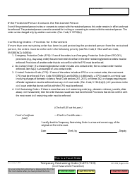 Form CH-110 Temporary Restraining Order (Clets-Tch)(Civil Harassment Prevention) - California, Page 6