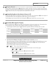 Form DV-100 Request for Domestic Violence Restraining Order - California, Page 10