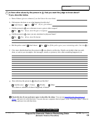 Form DV-100 Request for Domestic Violence Restraining Order - California, Page 5