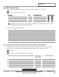 Form DV-100 Request for Domestic Violence Restraining Order - California, Page 6