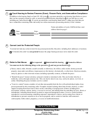 Form DV-110 Temporary Restraining Order (Clets-Tro) - California, Page 3