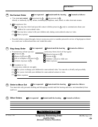 Form DV-110 Temporary Restraining Order (Clets-Tro) - California, Page 4