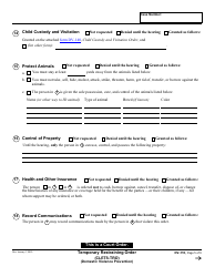 Form DV-110 Temporary Restraining Order (Clets-Tro) - California, Page 5