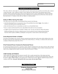 Form DV-110 Temporary Restraining Order (Clets-Tro) - California, Page 8