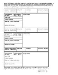 Form MSD330 Application for Examination or Employment - Genesee County, New York, Page 3