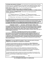 Form MSD330 Application for Examination or Employment - Genesee County, New York, Page 4