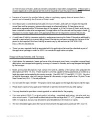 Application for Authorization to Use State Owned Lands - Nevada, Page 2