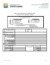 Application for Authorization to Use State Owned Lands - Nevada, Page 5