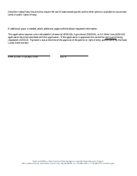 Application for Short-Term Use of Tahoe State-Owned Parcels - Nevada, Page 2