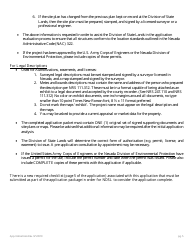 Application for Authorization to Use State-Owned Submerged Lands - Nevada, Page 5