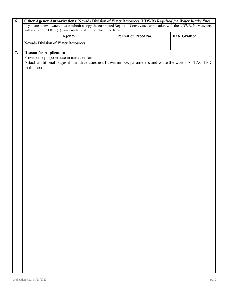 Application for Authorization to Use State-Owned Submerged Lands at Lake Tahoe - Nevada, Page 6