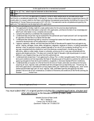 Application for Authorization to Use State-Owned Submerged Lands - Walker Lake, Washoe Lake, Colorado River, Virgin River Carson River, and Truckee River - Nevada, Page 8