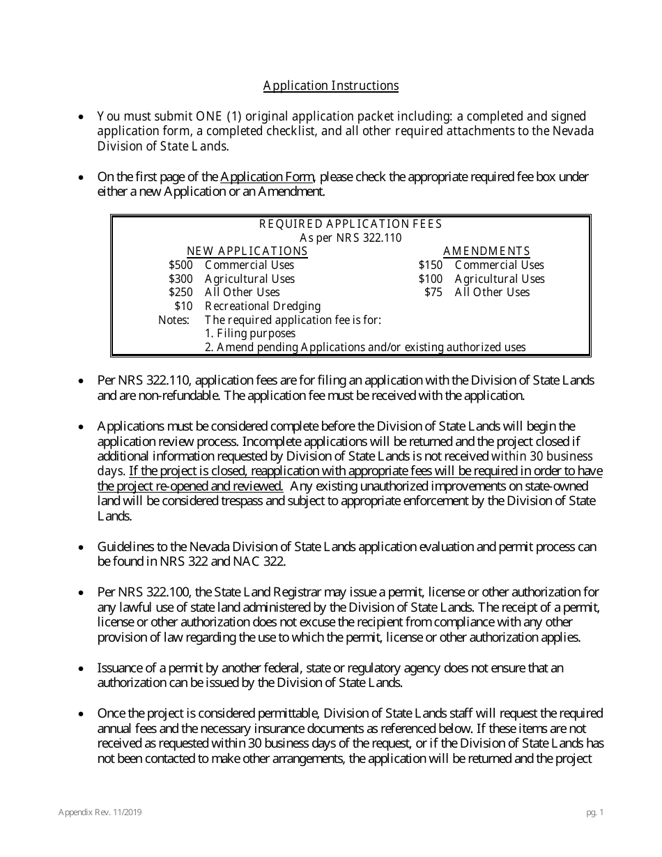 Application for Authorization to Use State-Owned Submerged Lands for Agriculture or Conservation - Nevada, Page 7