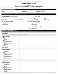 Form 19 Work-Based Training Plan Agreement - South Dakota