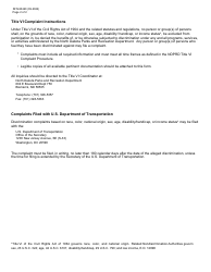 Form SFN60460 Title VI Complaint - North Dakota, Page 2