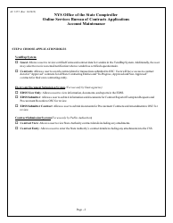 Form AC3357 Online Services Bureau of Contracts Applications Account Maintenance - New York, Page 2