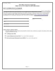 Form AC3358 Online Services Government Account Authorization - New York, Page 2