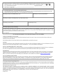 Form RS6030 Request for Estimate - New York, Page 2