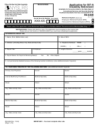 Form RS6409 Application for 507-a Disability Retirement Application - New York