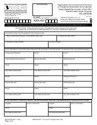 Form RS6418-W Application for Conversion of Service or Disability Retirement to Accidental Death Benefit for Victims of the 2001 World Trade Center Disaster - New York