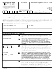 Document preview: Form RS6399 Retirement Option Election Form - New York