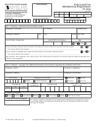 Document preview: Form PF5022 Police and Fire Membership Application - New York